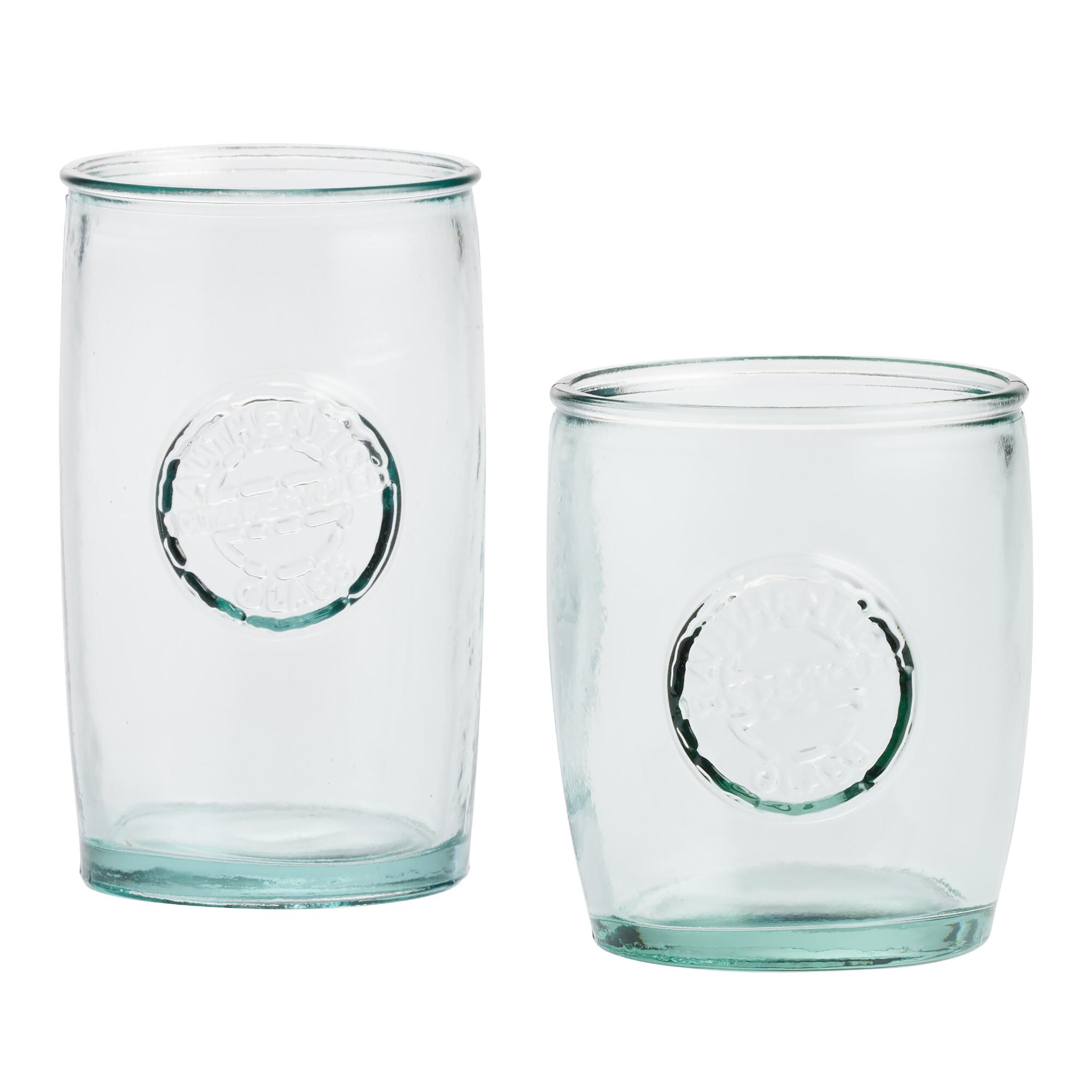 Spanish Recycled Stamped Bar Glass Set Of 2 | World Market