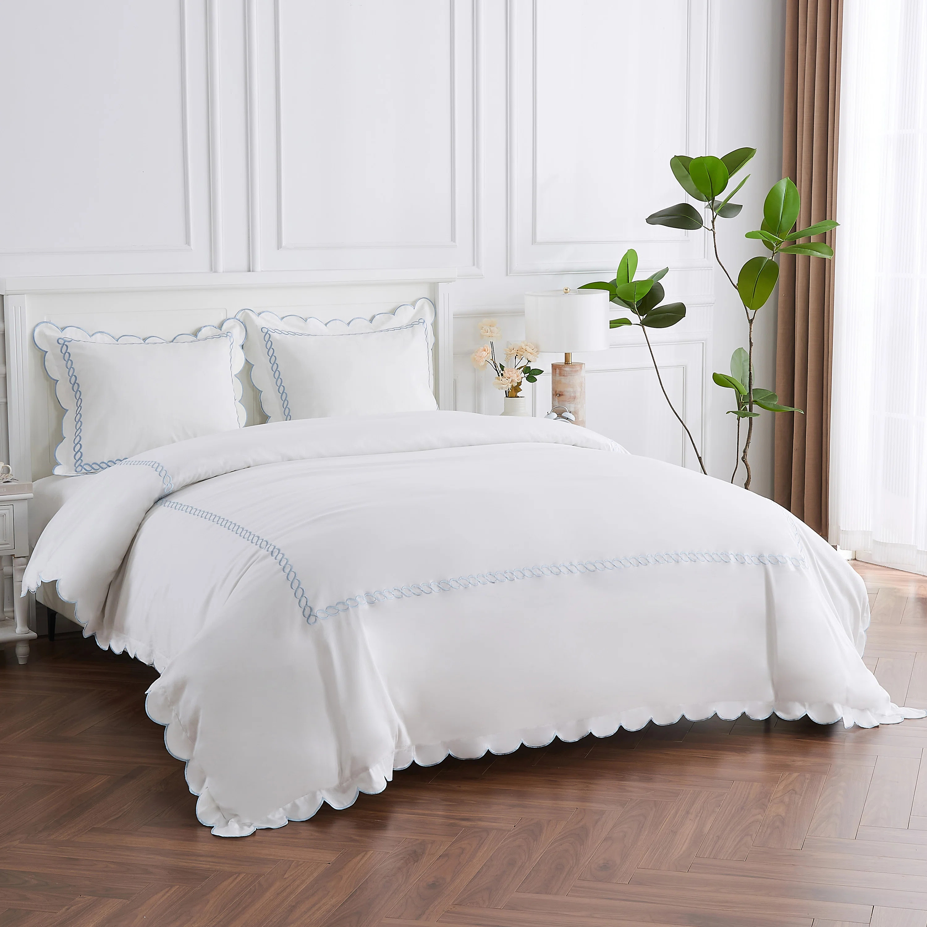 Melange Home T600 SCALLOP ROPE DUVET SET | Wayfair | Wayfair North America