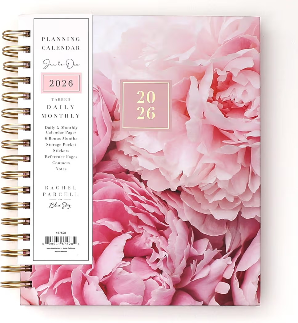 Blue Sky Rachel Parcell 2026 Daily and Monthly Planner Calendar, January 2026 - December 2026, 7"... | Amazon (US)