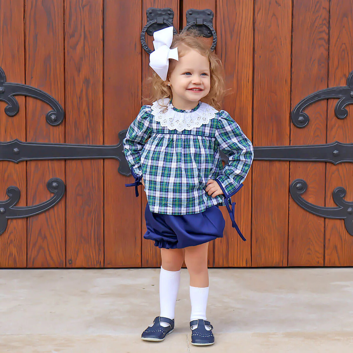 Brighton Plaid Virginia Bloomer Set | Classic Whimsy