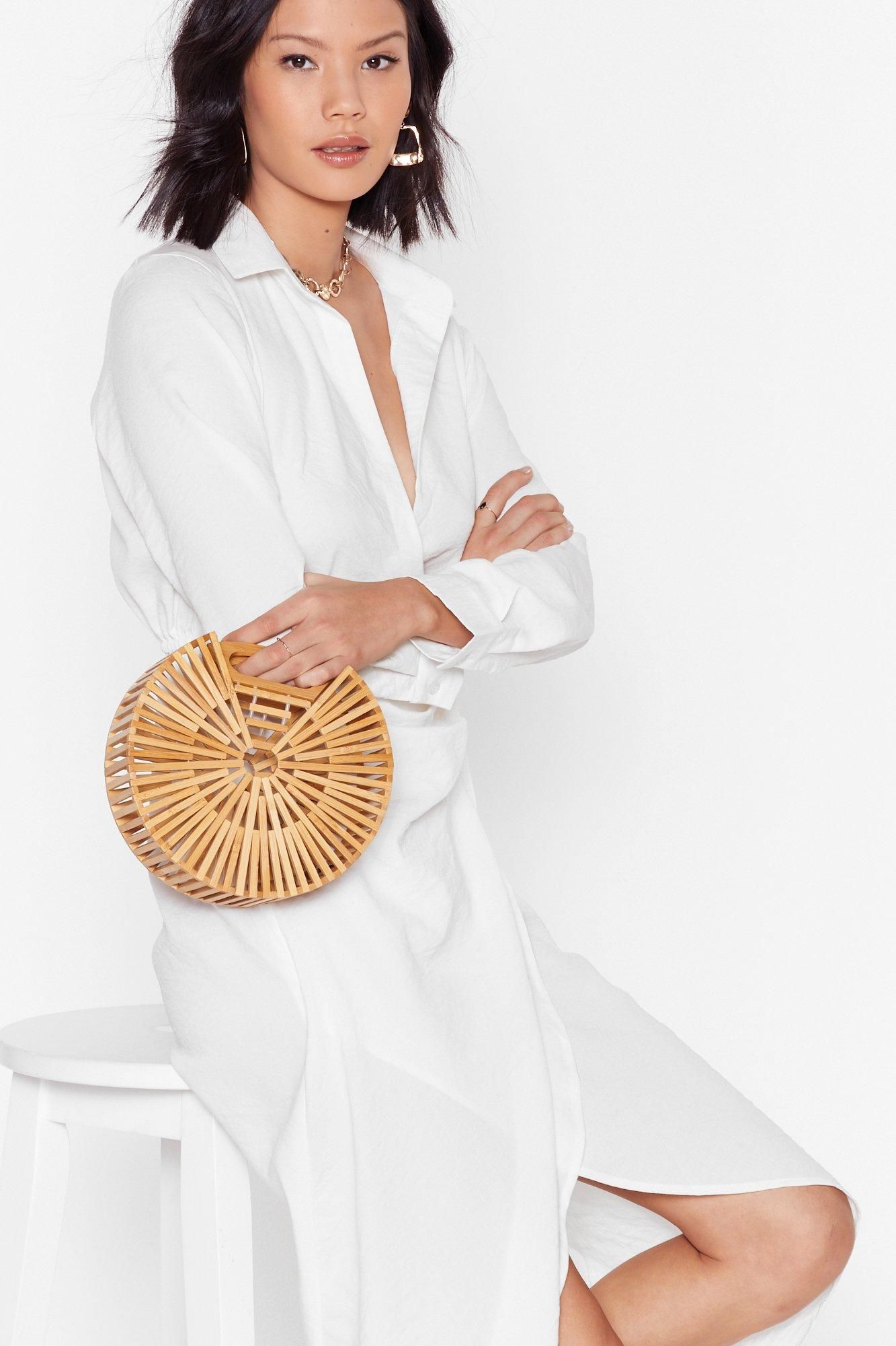 One Size Wooden Circle Grab Bag | NastyGal (US & CA)