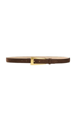 AUREUM No. 10 Suede Belt in Chocolate | FWRD 