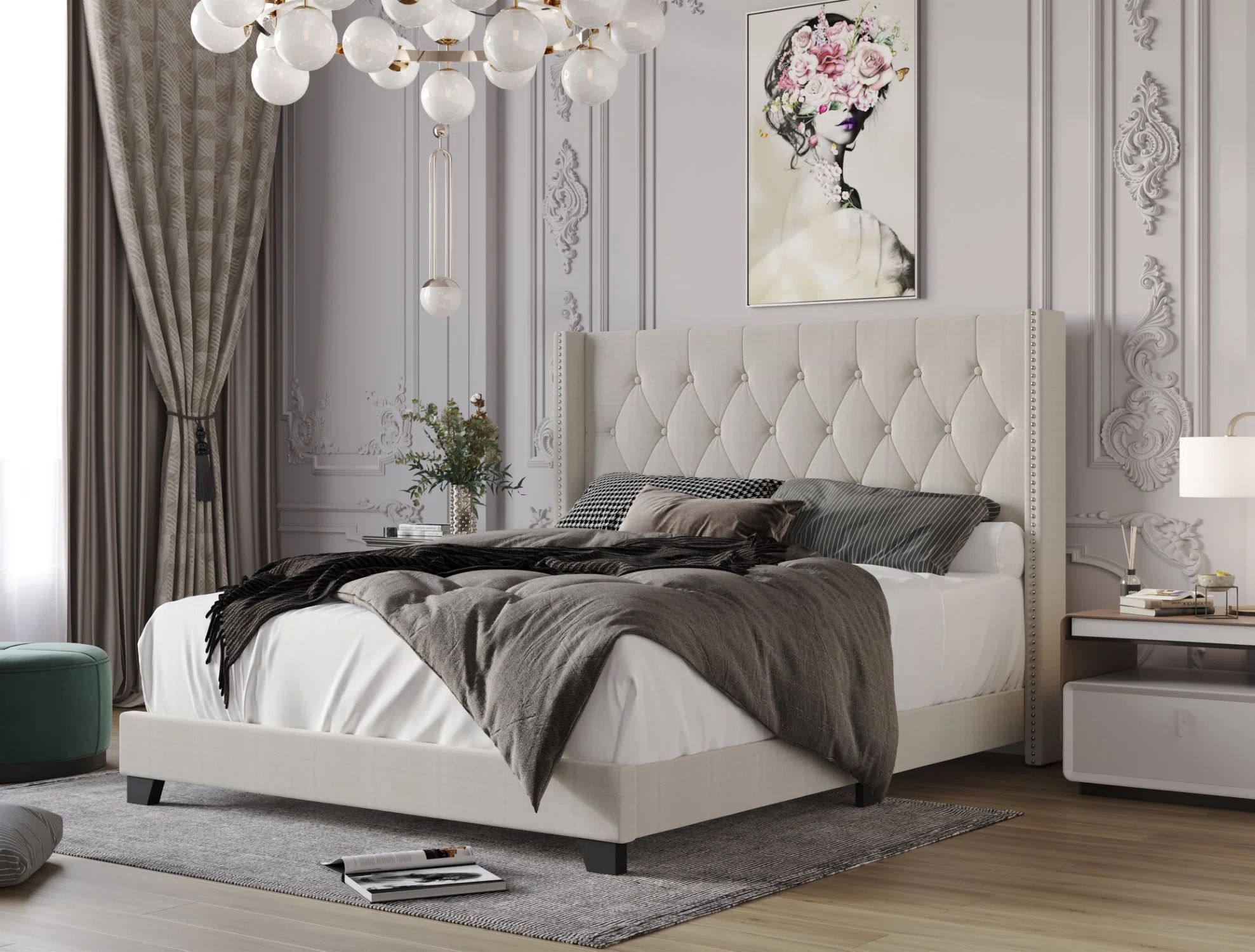 Aadvik Tufted Upholstered Low Profile Standard Bed | Wayfair North America