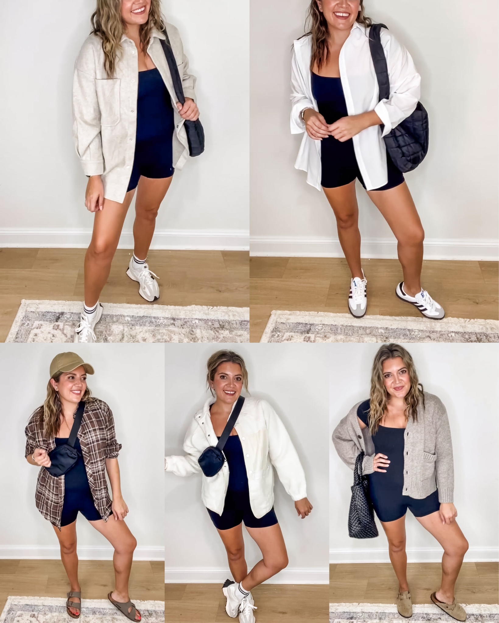 Five ways to wear a romper unitard. Fall outfit ideas! Midsize fall fashion. 

#LTKstyletip #LTKmidsize #LTKfindsunder50