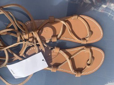 Ladies/girls Mango Toe Thong Sandals Strappy Ankles Size 3 Eu 36 New | eBay UK