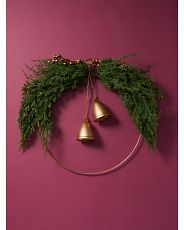 26in Artificial Pine Wreath With Berries And Bells | HomeGoods
