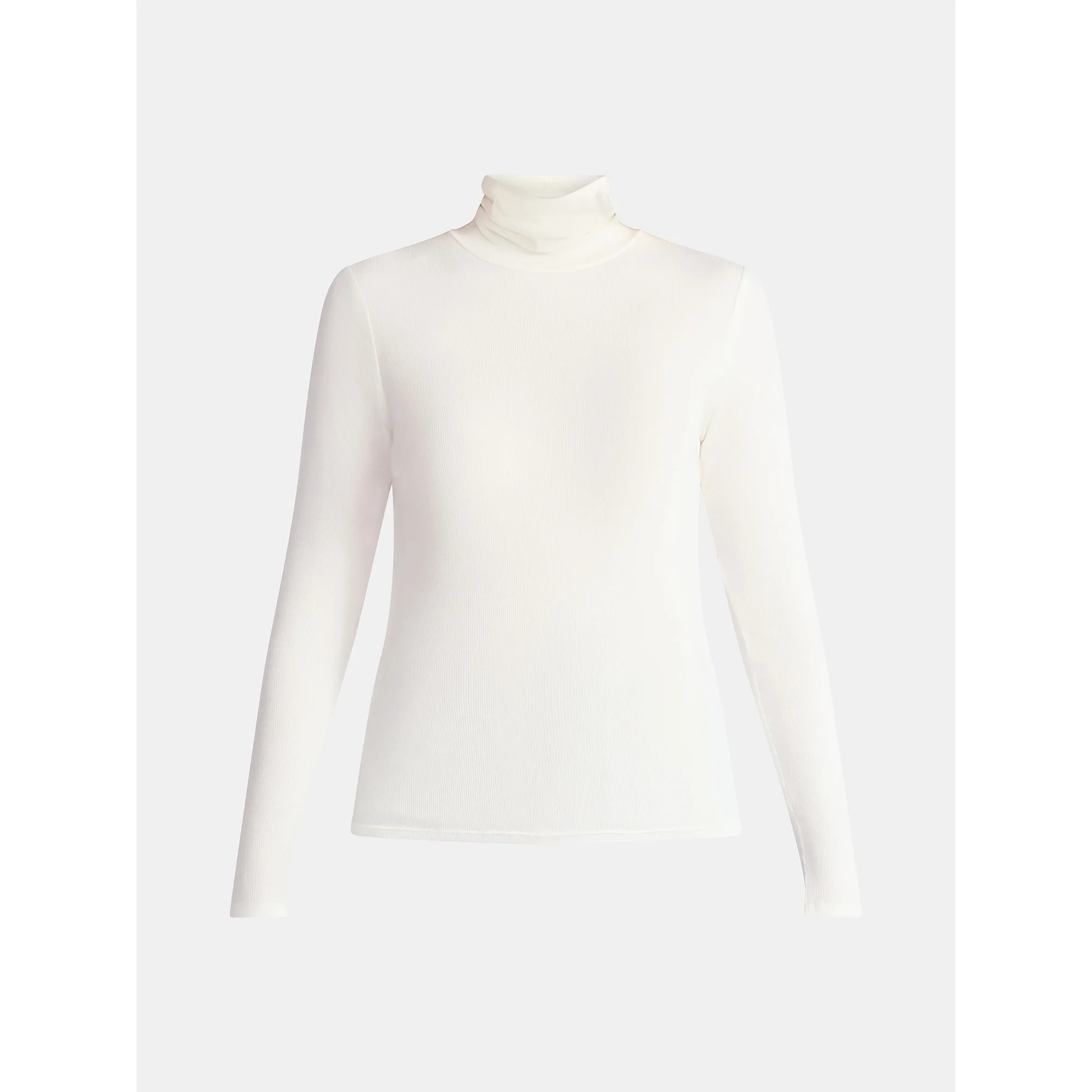 Time and Tru Women's Ribbed Turtleneck with Long Sleeves, Sizes XS-XXXL | Walmart (US)
