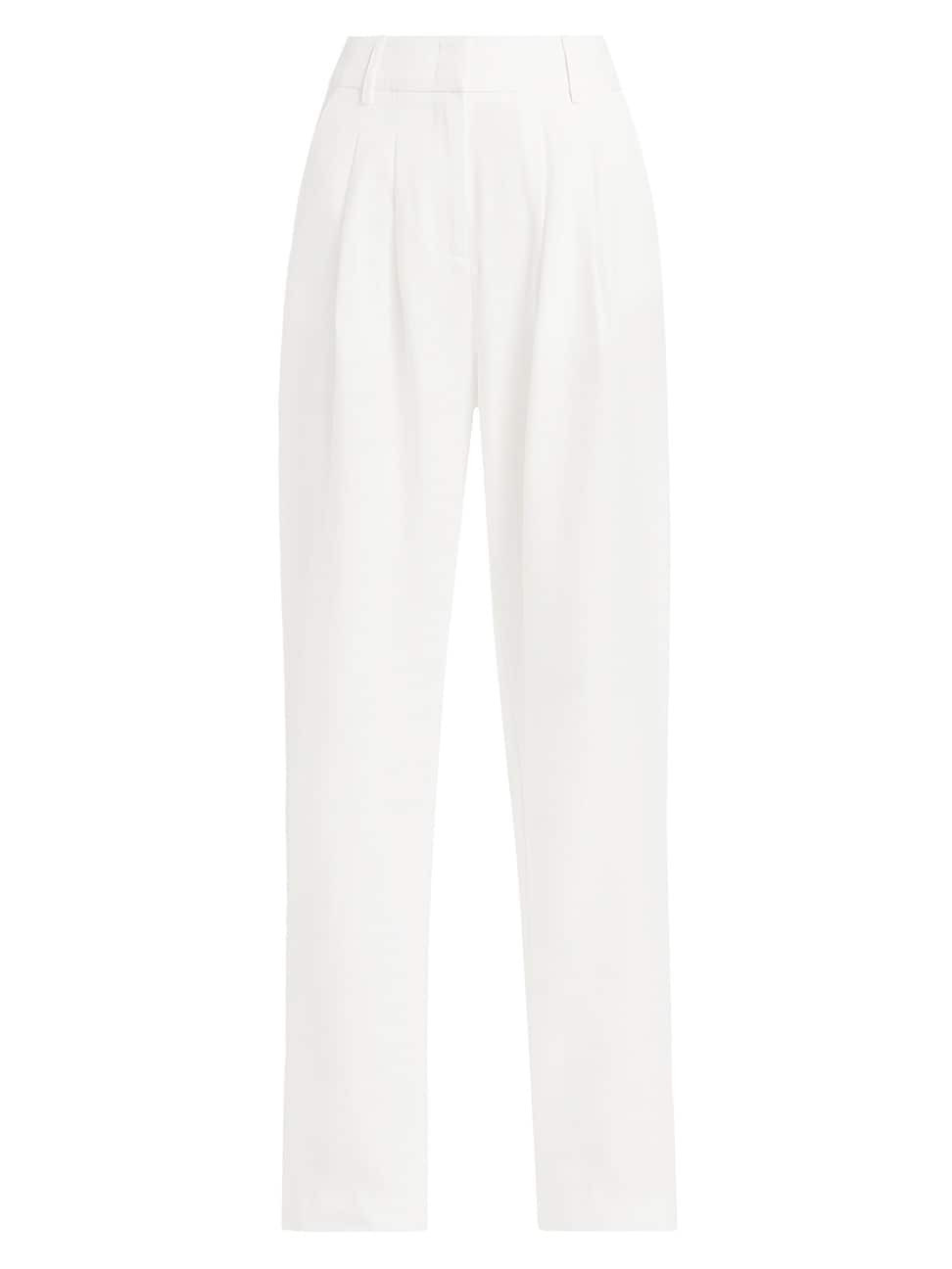 Women's High-Rise Wide-Leg Pants - Off White - Size Large | Saks Fifth Avenue