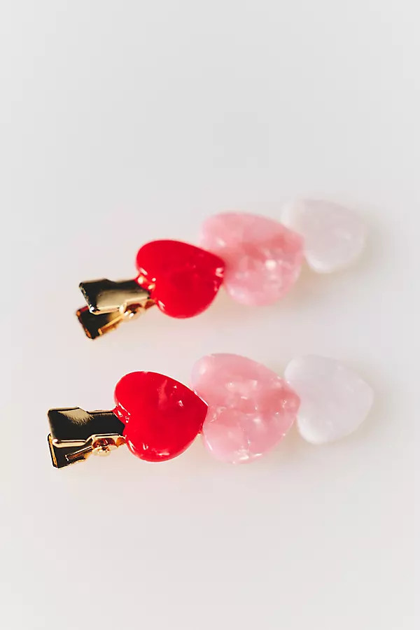 Heart Throb Crease-Free Hair Clips, Set of 2 | Anthropologie (US)