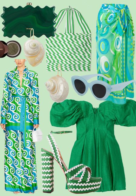 Green, green dress, matching set, swim, beach vacation, makeup, hourglass, amazon finds

#LTKStyleTip #LTKFindsUnder100 #LTKTravel