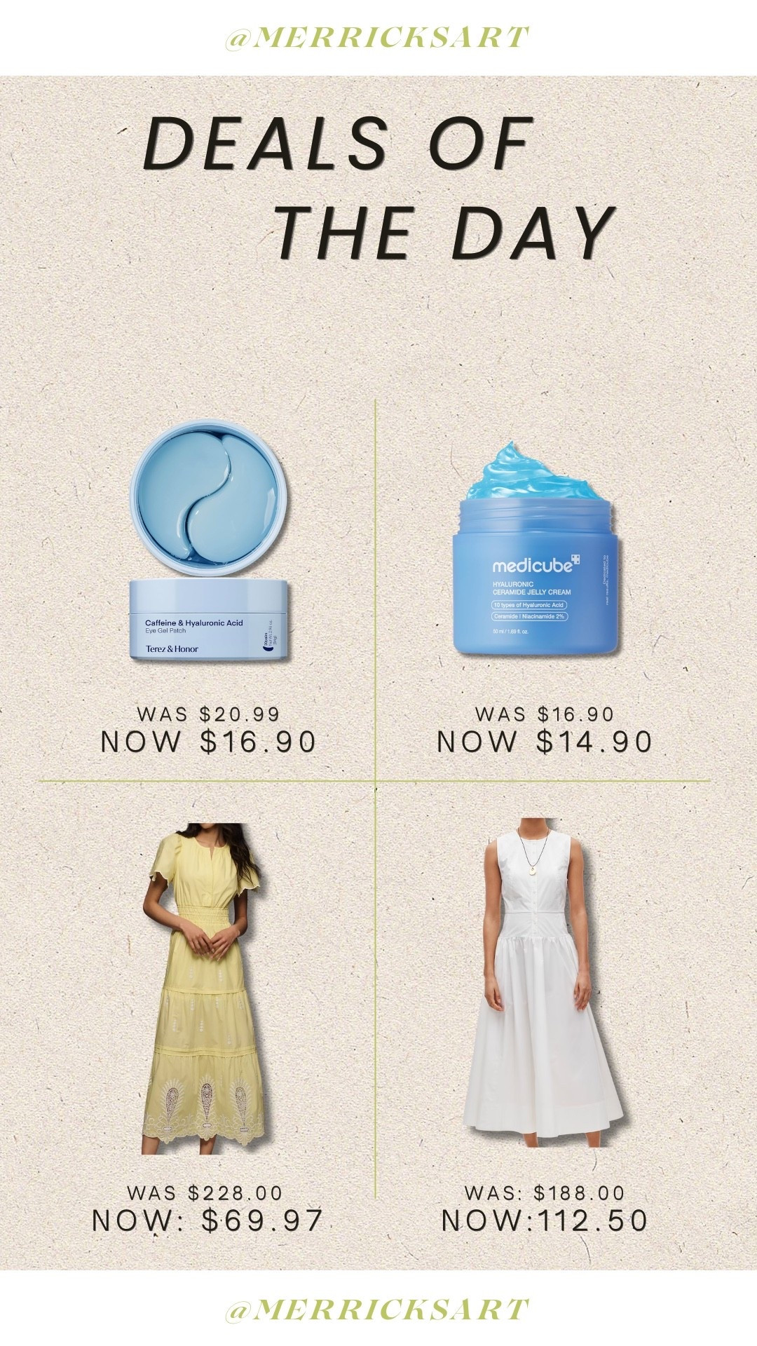 Deals of the Day! My all time favorite caffeinated eye patches, ultra hydrating jelly, and two stunning summer dresses!!

#LTKSaleAlert #LTKSeasonal
