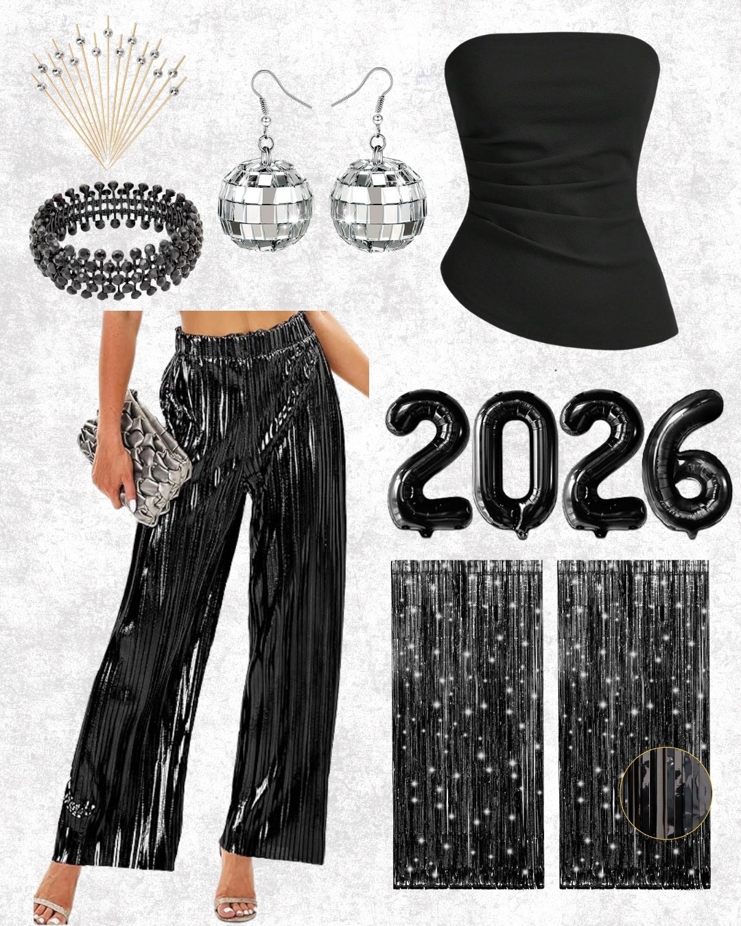NYE Outfit Inspo 🪩✨
Black disco pants + a snatched corset top = the easiest New Year’s Eve look.
Perfect for parties, bars, or ringing in 2026 in full glam.
Everything linked 🤍

#NYEOutfit
#NewYearsEveStyle
#DiscoGlam
#HolidayOutfitInspo
#LTKHoliday
#PartyOutfit
#BlackOutfit
#AmazonFinds
#2026Style

#LTKgrwm #LTKHoliday #LTKSeasonal