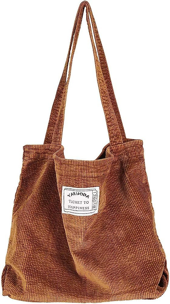 YARUODA Women Shoulder Handbags Casual Hobo Bags Corduroy Shopper Tote Bag | Amazon (US)