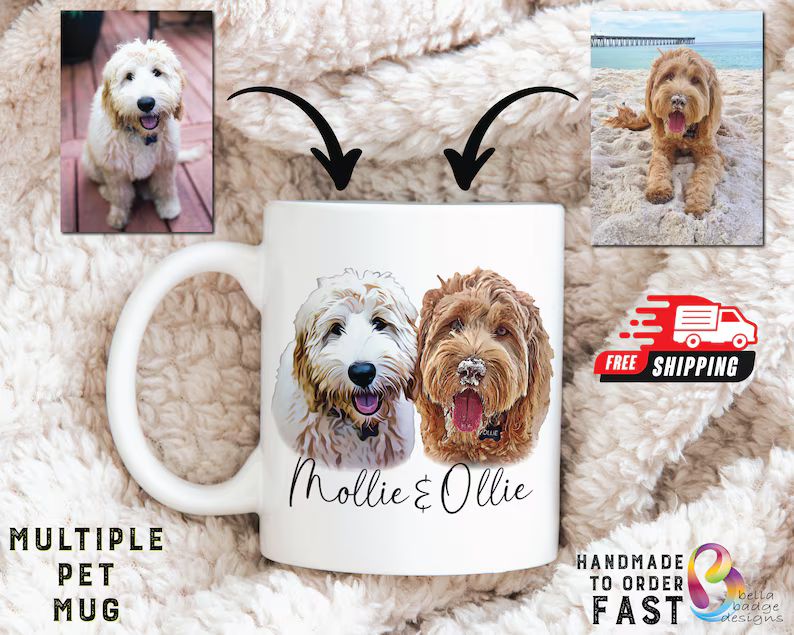 Custom Dog Coffee Mug Personalized Dog Mug Dog Face Mug Pet Lover Gift Custom Mug Custom Pet Cup ... | Etsy (US)