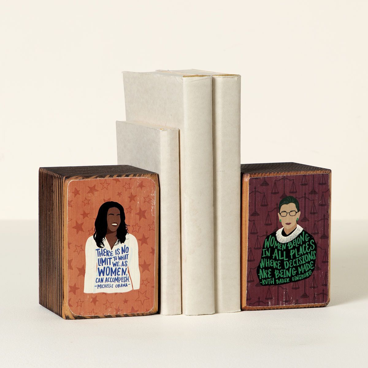 Quotes by Iconic Women Bookends | UncommonGoods