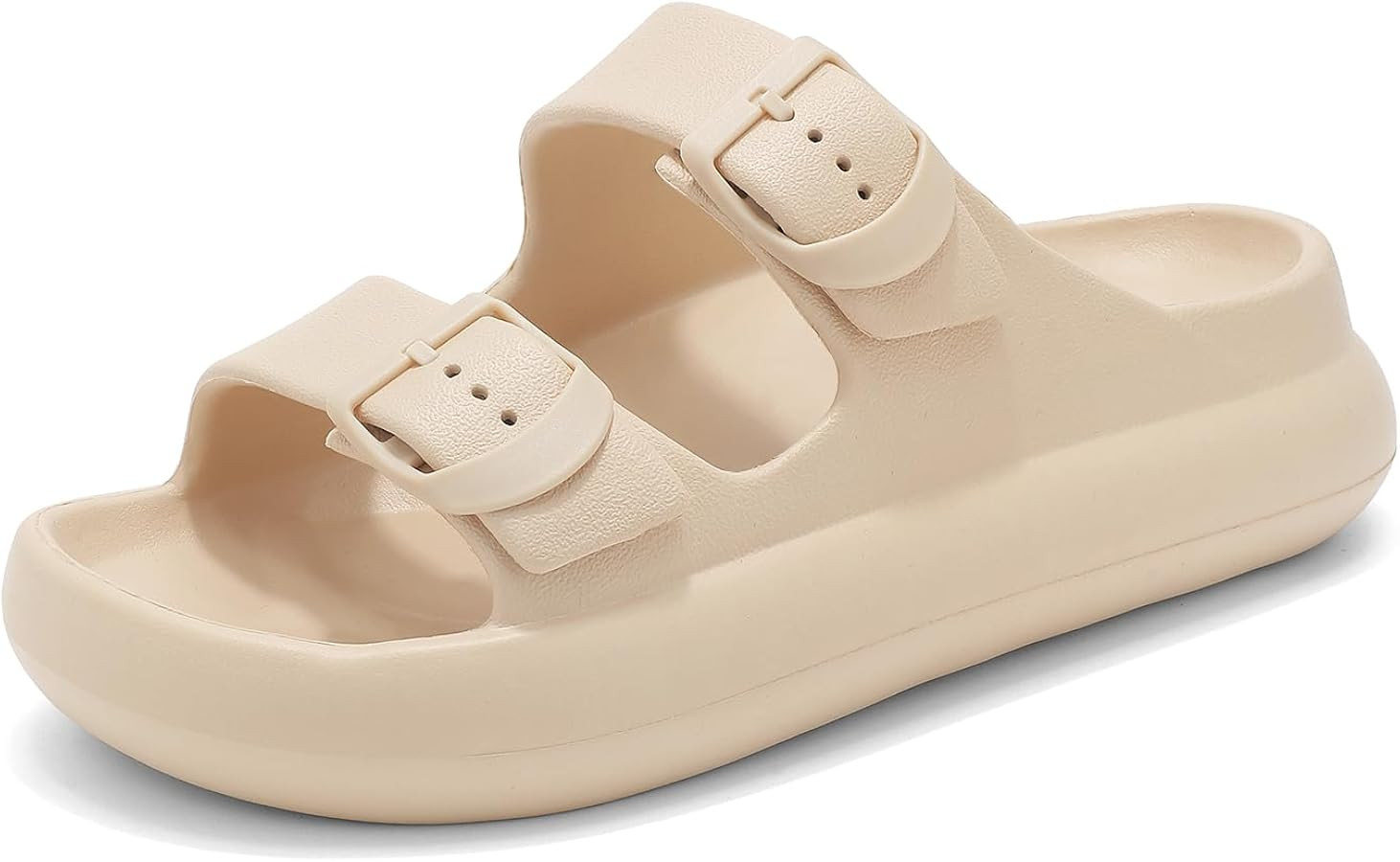Womens Platform Cloud Slides with Arch Support, Adjustable Double Buckle Recovery Sandals, Comfor... | Amazon (US)