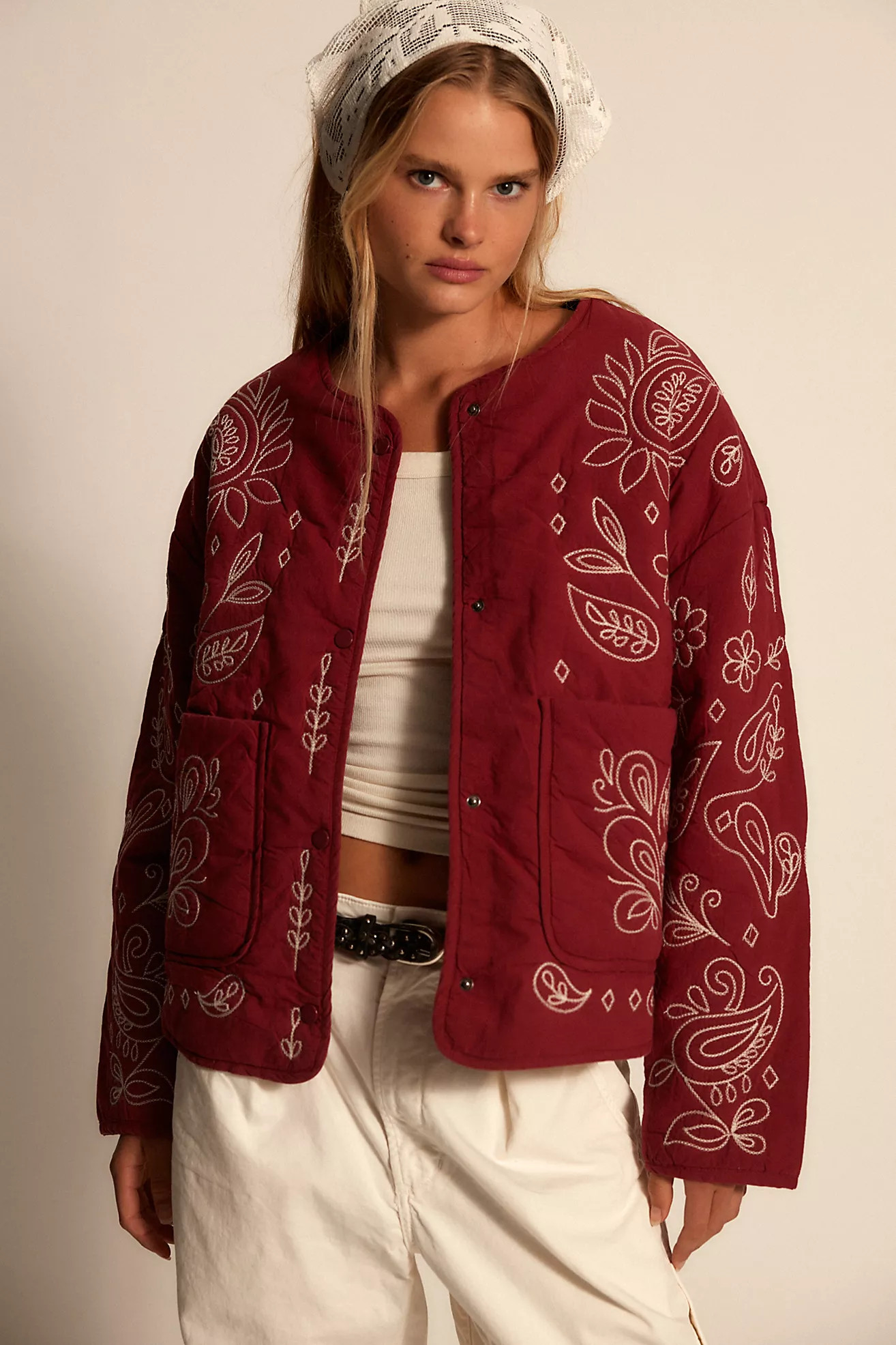 Denim And Bone Bandana Jacket | Free People (Global - UK&FR Excluded)