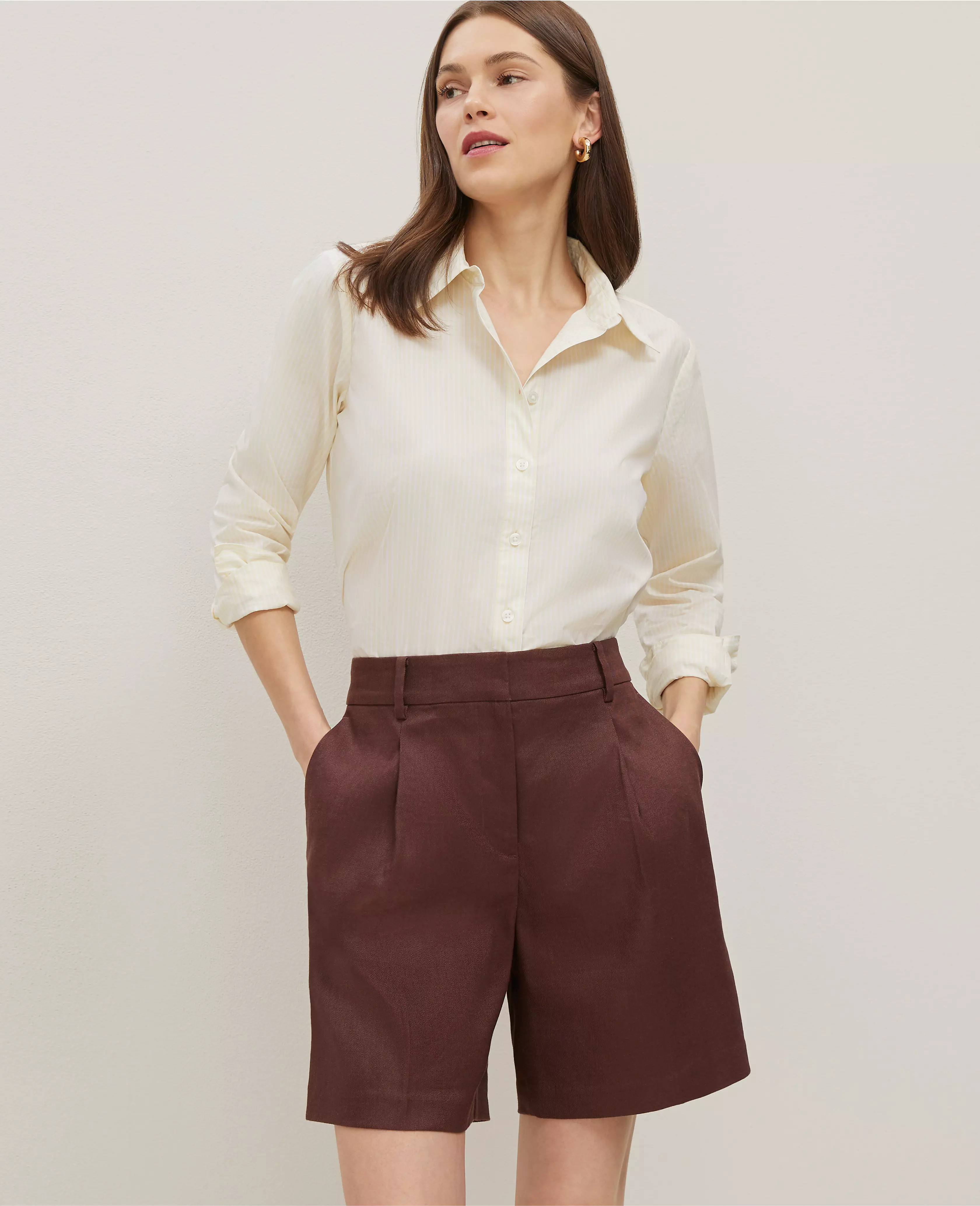 The Long Short in Linen Twill | Ann Taylor