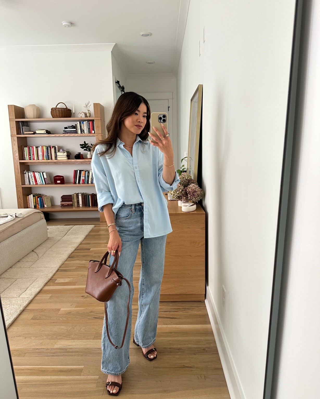 Sizing info:
•button up size 2XS in Vntg Vll Blue •jeans size 23 in 15 Yrs Brl Thr Bleu

petite fashion, get dressed with me, outfit inspiration, ootd, nashville outfit, Nashville influencer, petite style, vacation style, casual outfits, mom style, petite pants, spring outfits, spring outfit info, spring pants, spring outfit idea, spring top, spring bag, spring button up, spring shoes, spring jeans, petite jeans 
@Aritzia 
 

#LTKootd #LTKPetite #LTKSeasonal