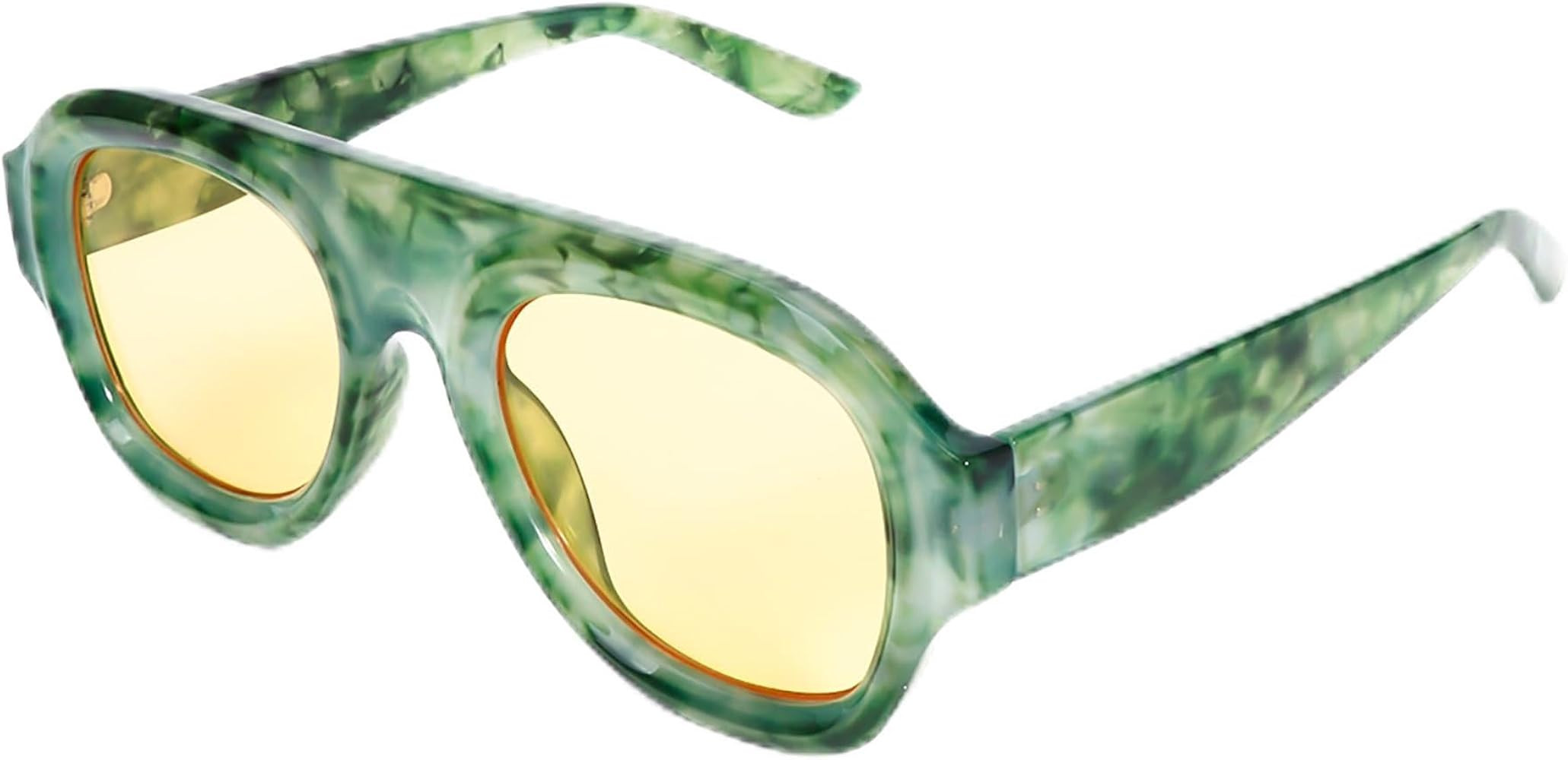 Retro Aviator Sunglasses for Women Square Chic Classic Trendy Fashion Oversized 70s Style Sun Gla... | Amazon (US)