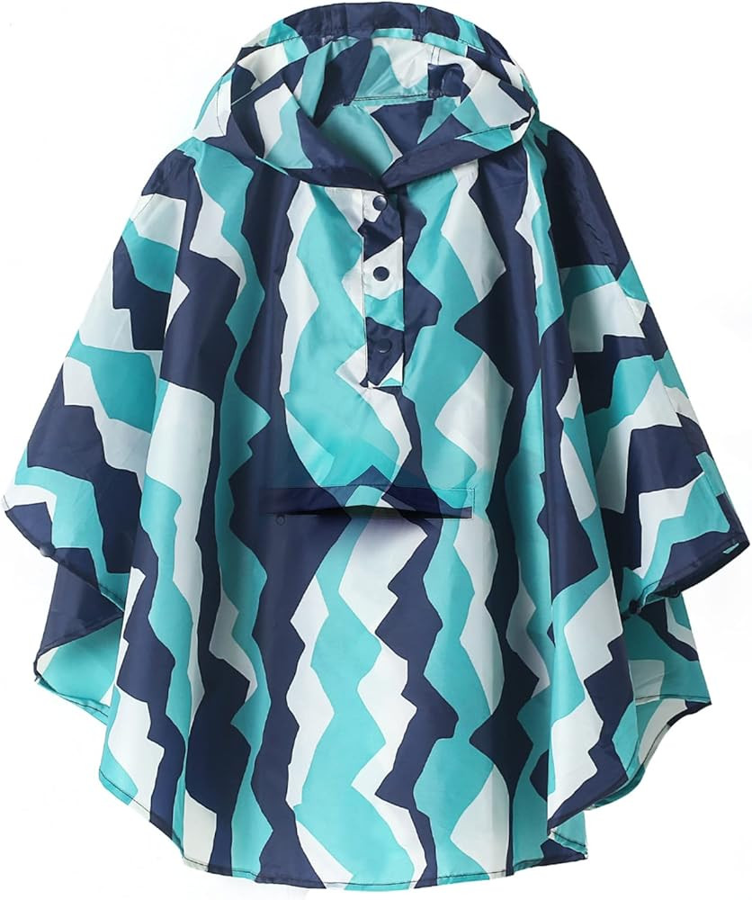 SaphiRose Lightweight Kids Rain Poncho Jacket Waterproof Outwear Rain Coat | Amazon (US)