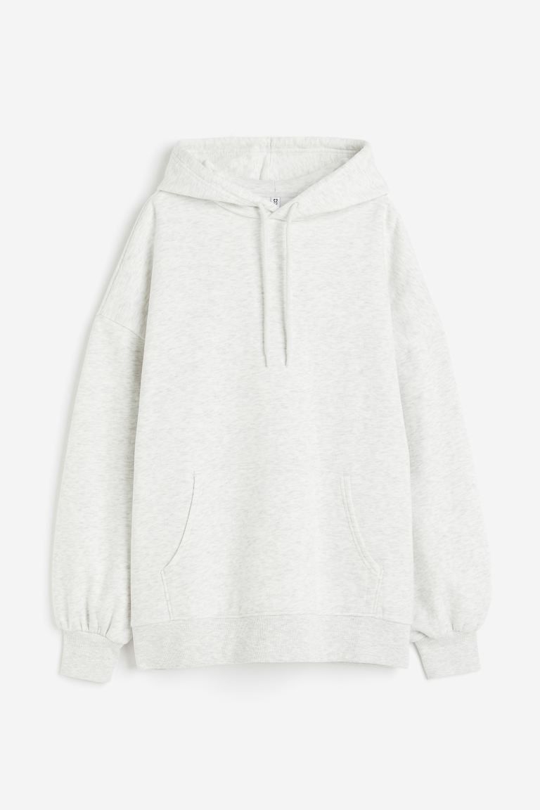 Oversized Hoodie - Light gray melange - Ladies | H&M US | H&M (US + CA)