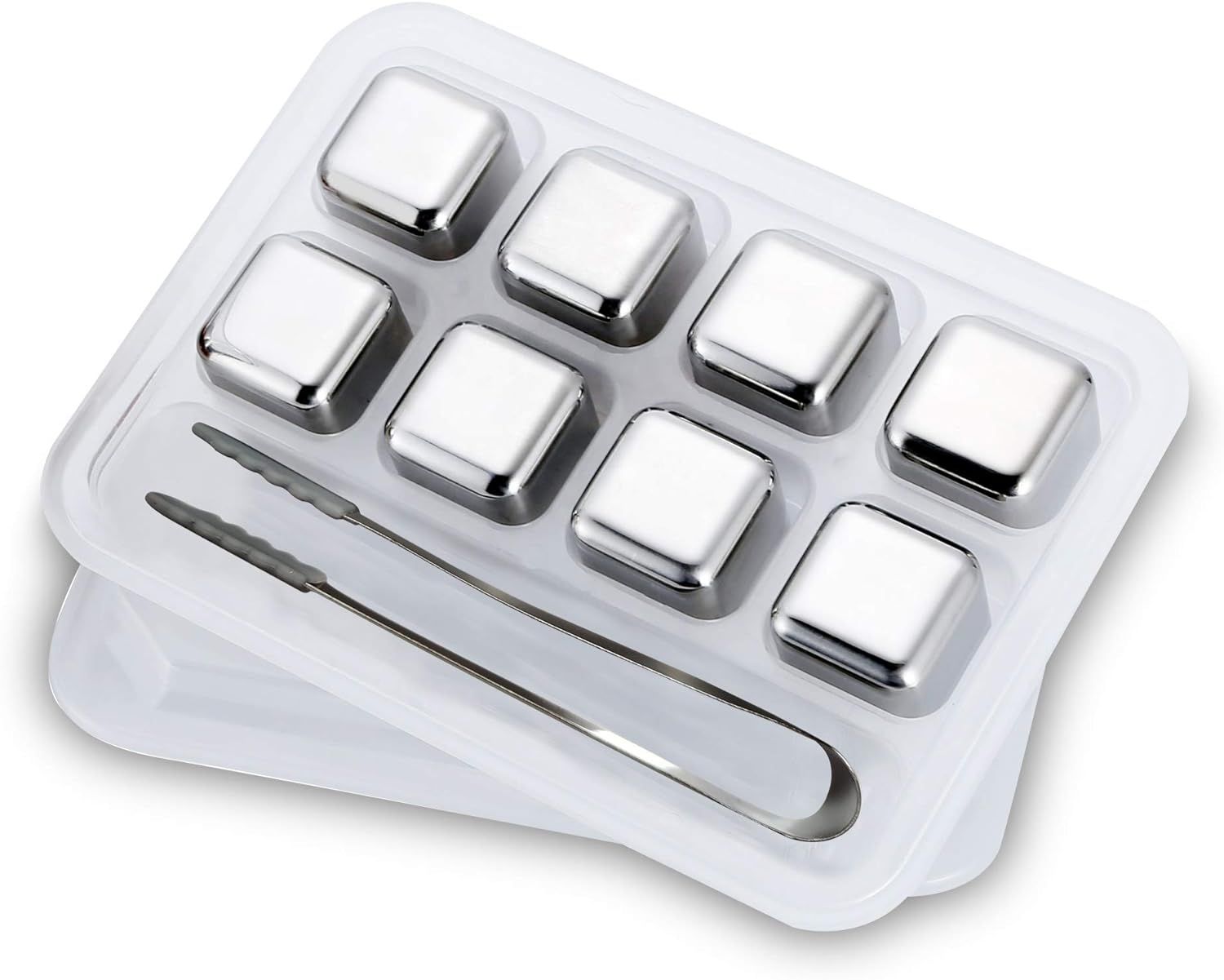 Tailored Royalty Reusable Stainless Steel Ice Cubes, 8PCS Whiskey Stones, Whiskey Cubes Tray and ... | Amazon (US)