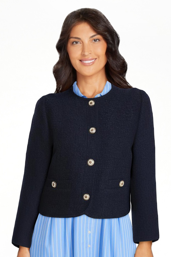 Free Assembly Women's Collarless Nubby Jacket with Long Sleeves, Sizes XS-XXL | Walmart (US)