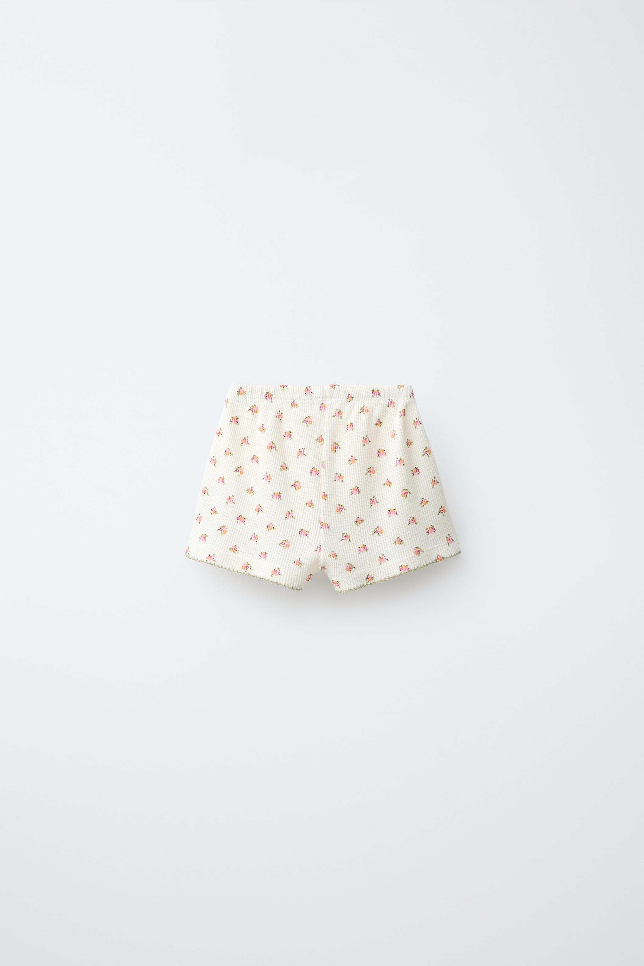FLORAL WAFFLE SHORTS | Zara US