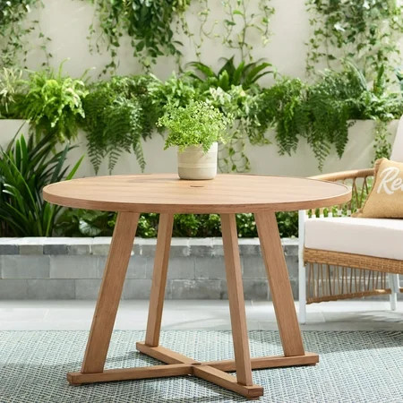 Better Homes & Gardens Lilah Outdoor 44" Round Metal Top Dining Table | Walmart (US)