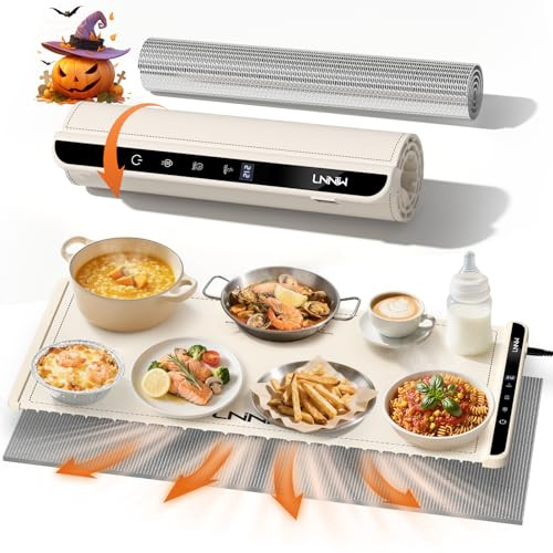 Extra Large Food Warming Mat with Heat-Resistant Pad, 36X15 Inch, 6 Temperature & 6 Timer Setting... | Amazon (US)
