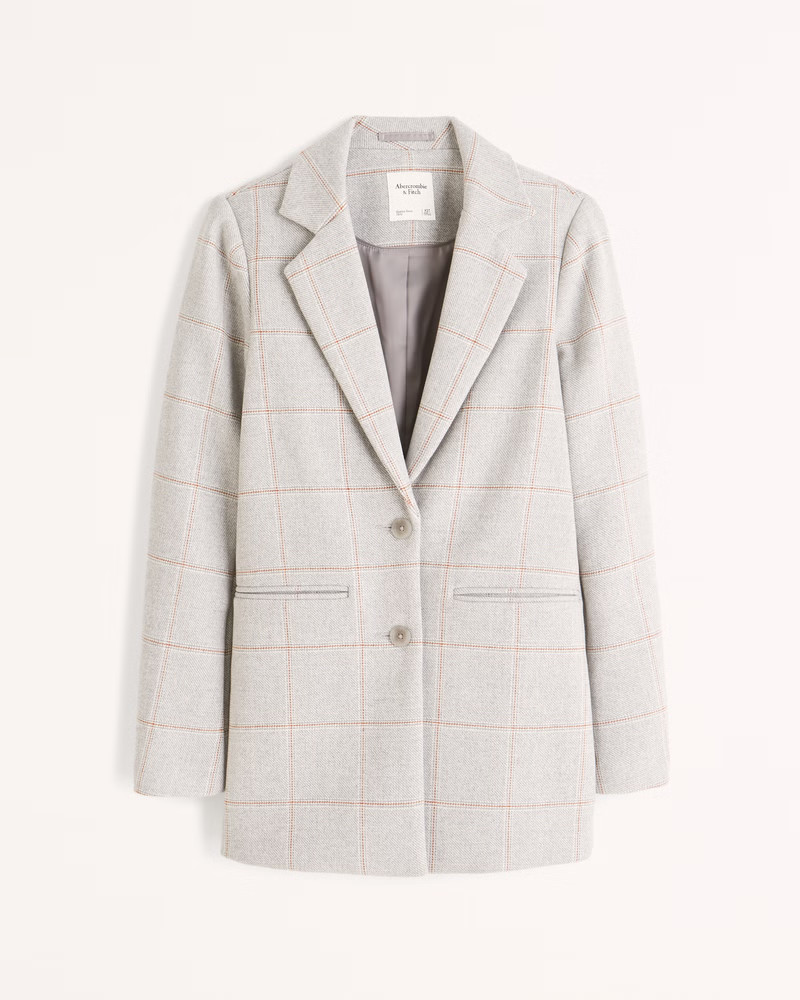 Heavyweight Wool-Blend Blazer Coat | Abercrombie & Fitch (US)