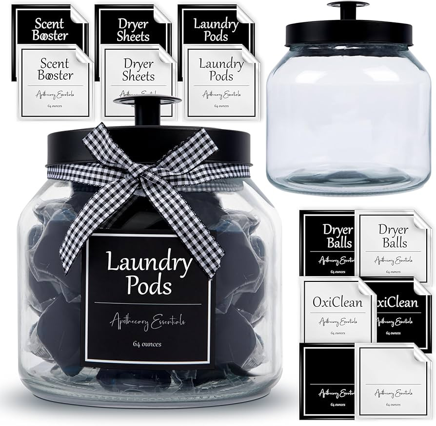 Glass Laundry Jars  | Amazon (US)