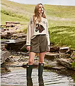 Cuffed Shorts in Wool Blend | LOFT