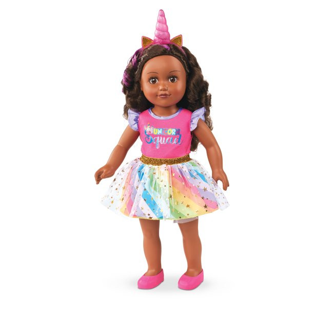 My Life As Poseable Unicorn Trainer 18" Doll, Dark Brunette Hair, Brown Eyes, Dark Skin Tone - Wa... | Walmart (US)