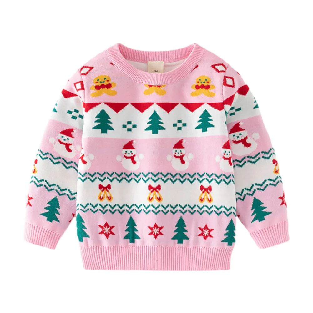 SILVERCELL 2-9T Boys Girls Sweaters Kids Long Sleeve Ugly Christmas Sweater Knitted Top | Walmart (US)