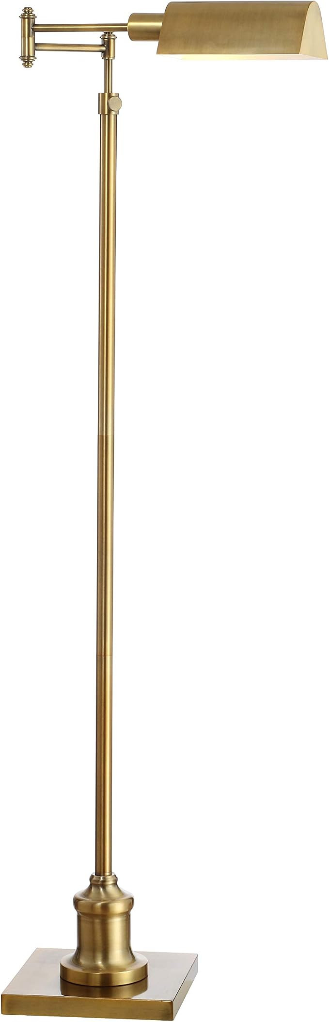 Safavieh Lighting Briggs Adjustable Brass Gold Floor Lamp (LED Bulb Included) | Amazon (US)