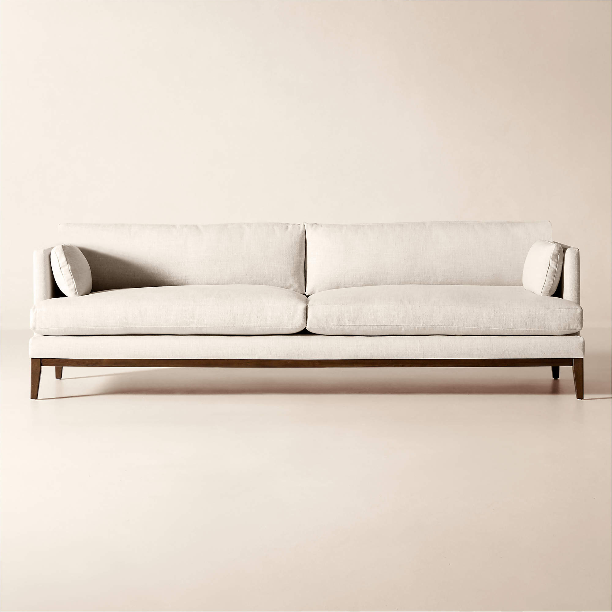 Mona 103" Off-White Performance Linen Sofa + Reviews | CB2 | CB2