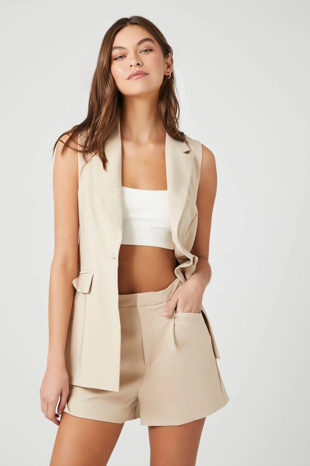 Pleated High-Rise Shorts | Forever 21 (US)