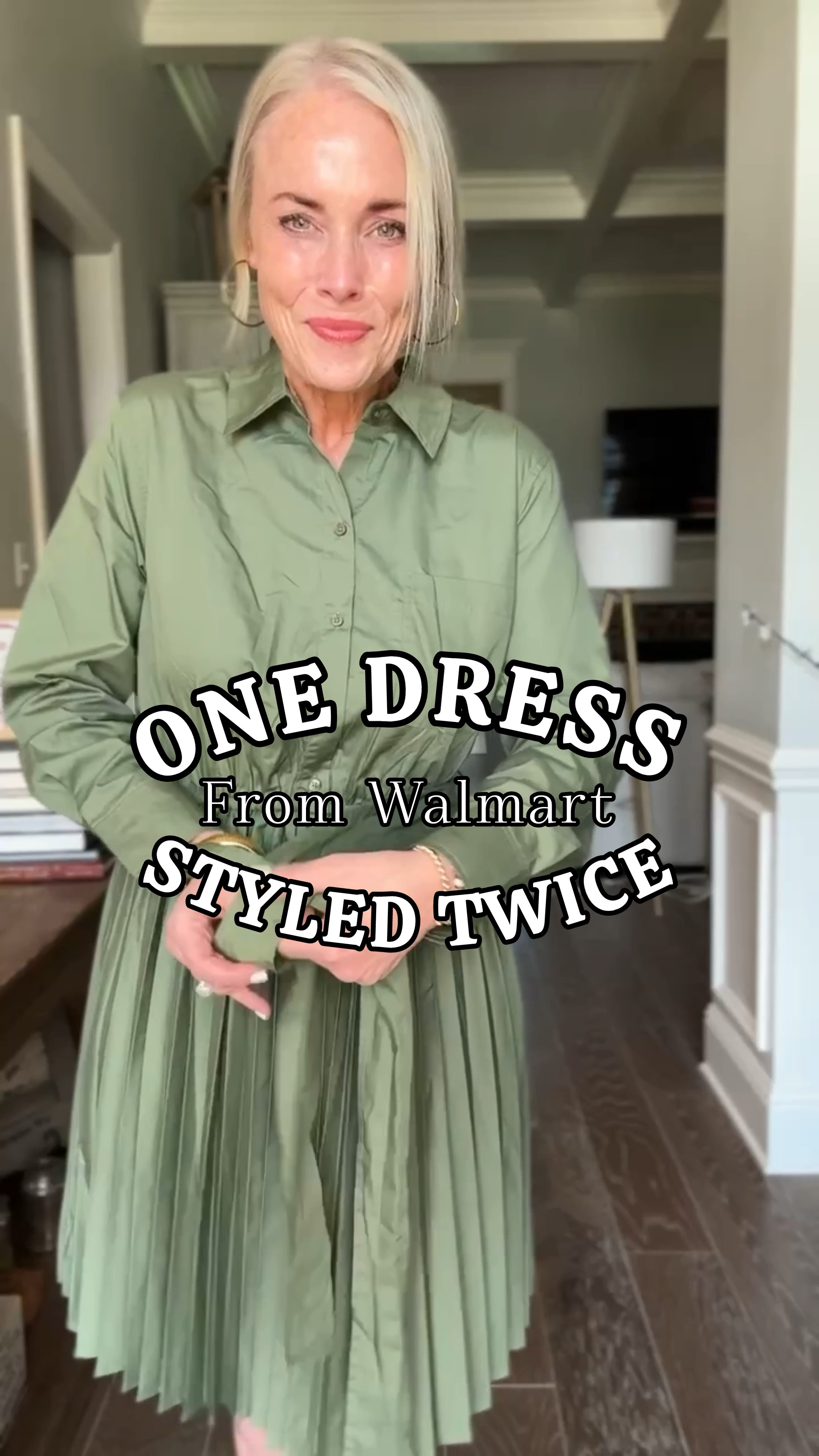 Embracing midlife with style and versatility! Styling this Walmart dress two different ways!

This stunning army green dress from Walmart is the epitome of timeless fashion, featuring a chic belted waist and pleated skirt that flatters every figure. I've styled it two ways to show just how endless the possibilities are: one look with classic leopard print ballet flats for a touch of fierce elegance, and another layered with a cozy sweater over the shoulders, paired with vibrant red embellished mesh flats for that perfect pop of color.

Army green is my go-to neutral for fall, making it easy to mix and match with any shoe or bag in your closet. Ready to refresh your wardrobe?



#LTKStyleTip #LTKFindsUnder50 #LTKOver40