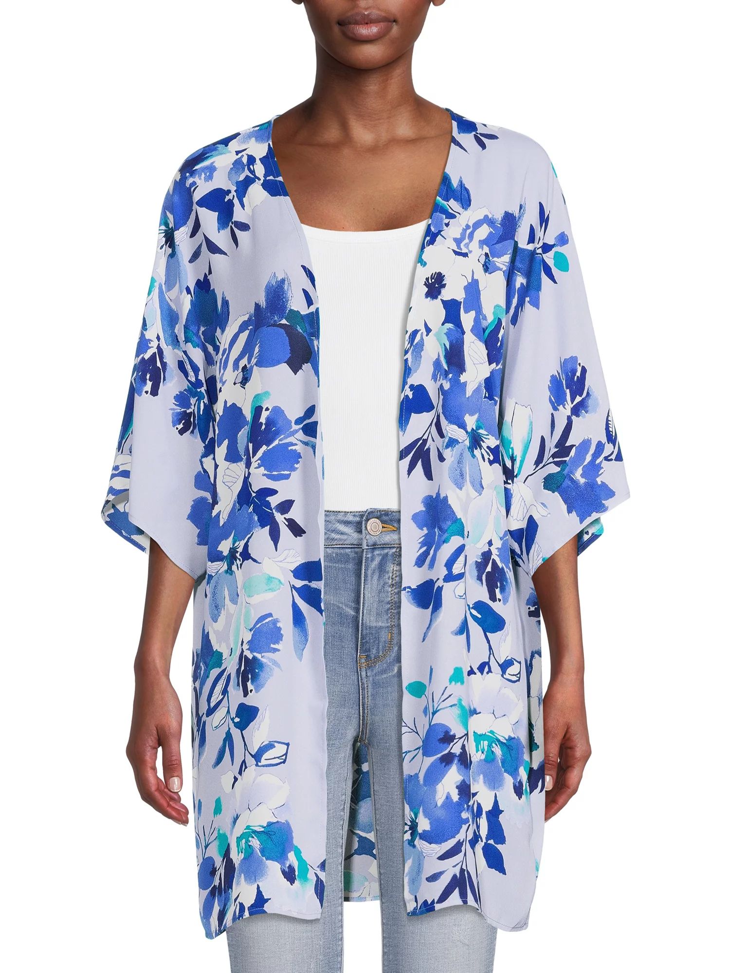 Nine.Eight Women Pattern Kimono Duster | Walmart (US)