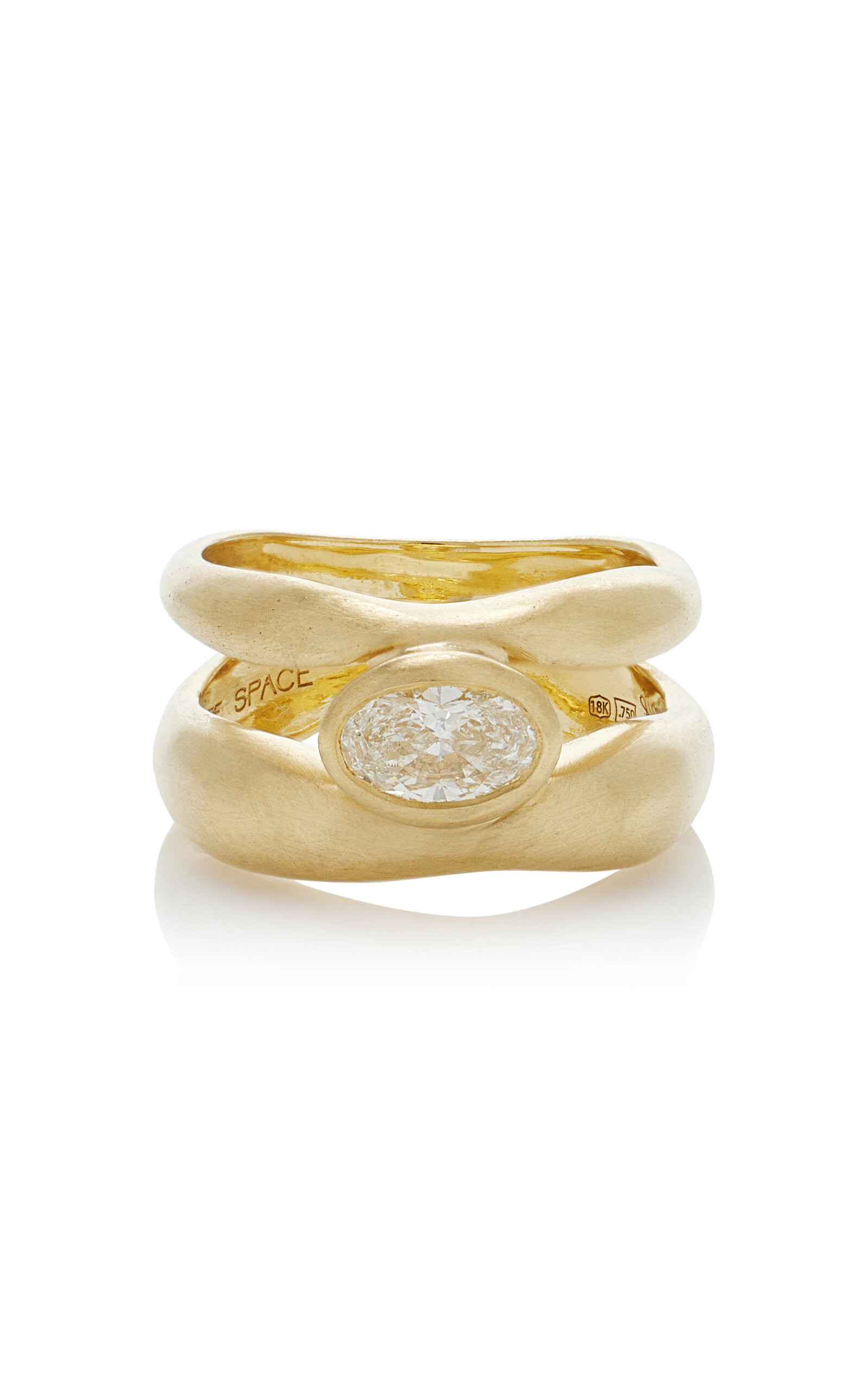 White/Space - Women's Hover 14K Yellow Gold Diamond Ring - Gold - US 5 - Moda Operandi - Gifts For H | Moda Operandi (Global)