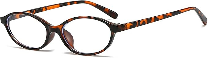 LJCZKA Oval Blue Light Glasses for Women Men Small Cat Eye Frame Anti Eye Satrain Headache Eyegla... | Amazon (UK)