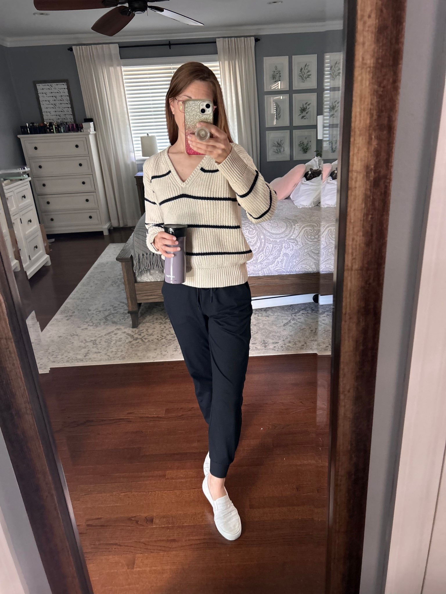 Here’s another way to wear my favorite fall sweater. Add some delicate gold necklaces, simple earrings, and some stretch bracelets to jazz it up a bit. So cozy and chic. 

#Falloutfit #transitionaloutfit 

#LTKStyleTip #LTKActive
