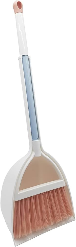 Xifando Mini Broom with Dustpan for Kids,Little Housekeeping Helper Set (White+Pink) | Amazon (US)