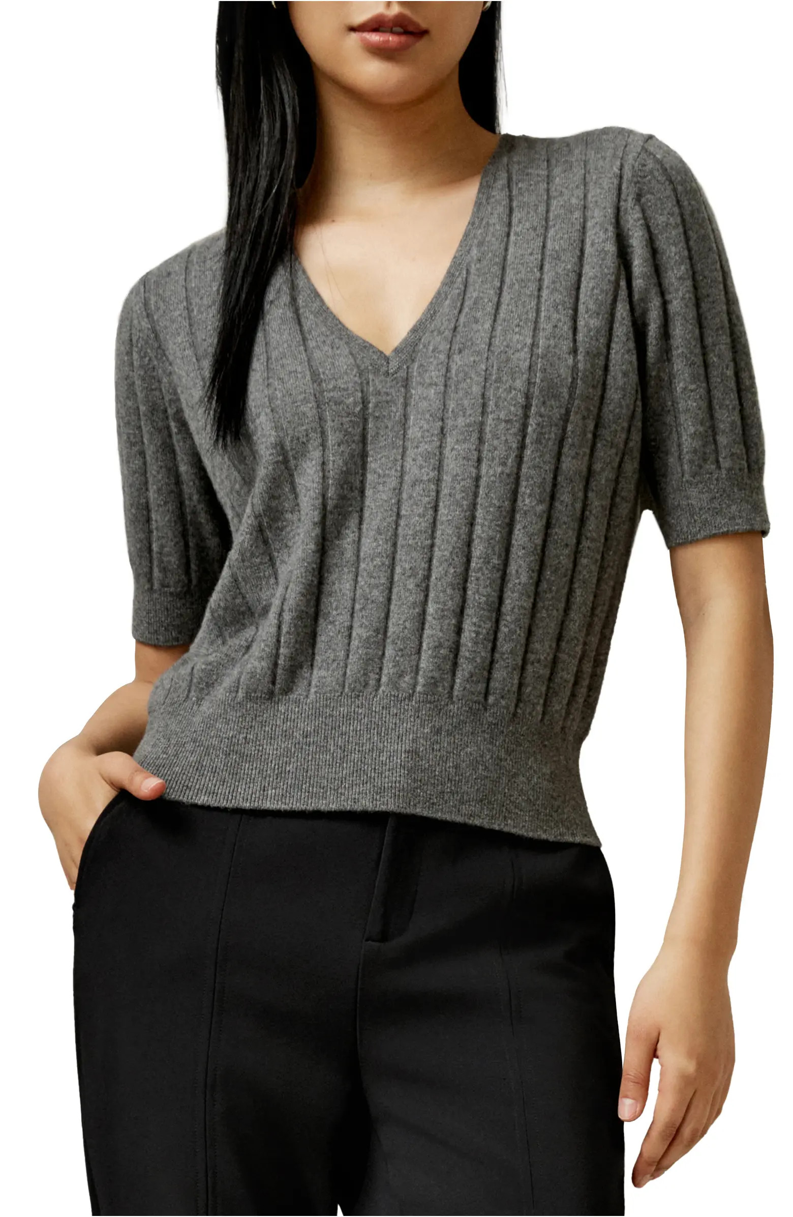 V-Neck Cashmere T-shirt | Nordstrom