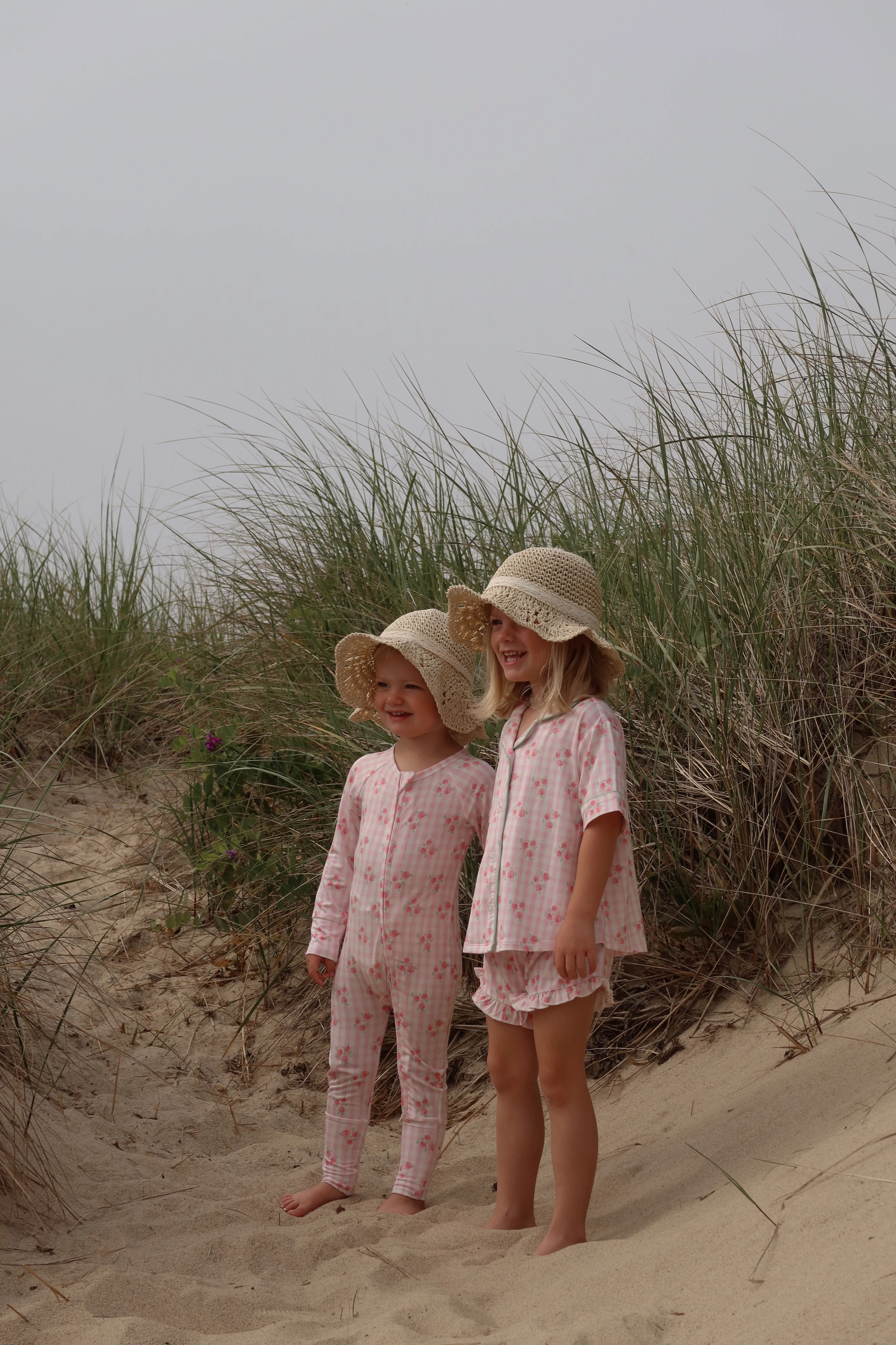 Nantucket Roses Kids Button Up Short Set IMJ x Caitlin Covington | In My Jammers