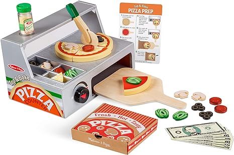 Melissa & Doug Wooden Pizza Counter | Amazon (US)