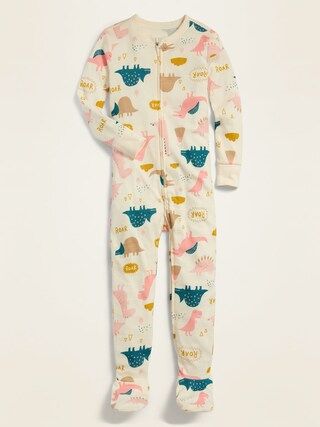 Printed Footie Pajama One-Piece for Toddler Girls & Baby | Old Navy (US)