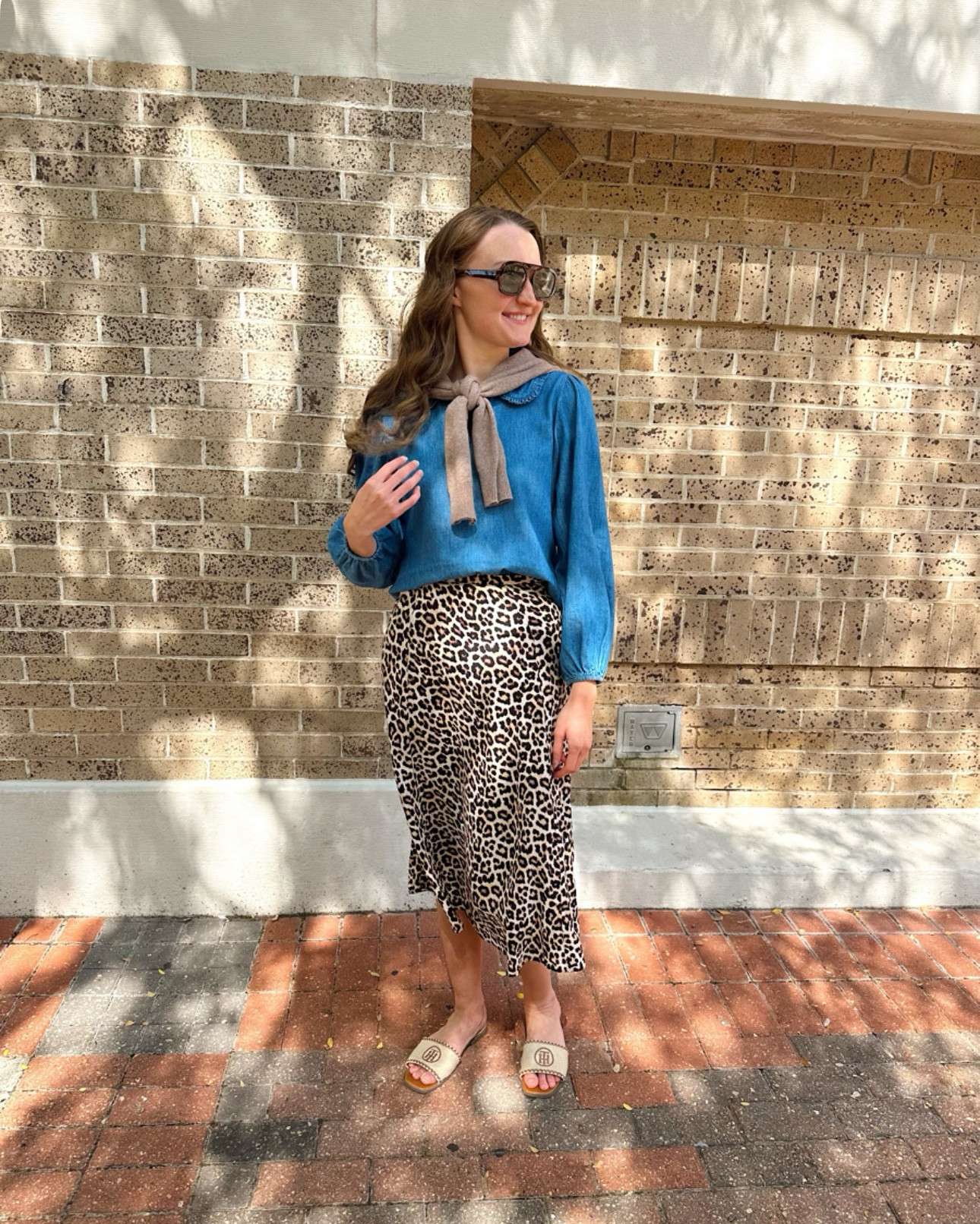 Mixing textures + prints for an easy fall look 🍂 linked my top, sweater & sunglasses 🕶️ 

#LTKFallSale #LTKSeasonal #LTKStyleTip